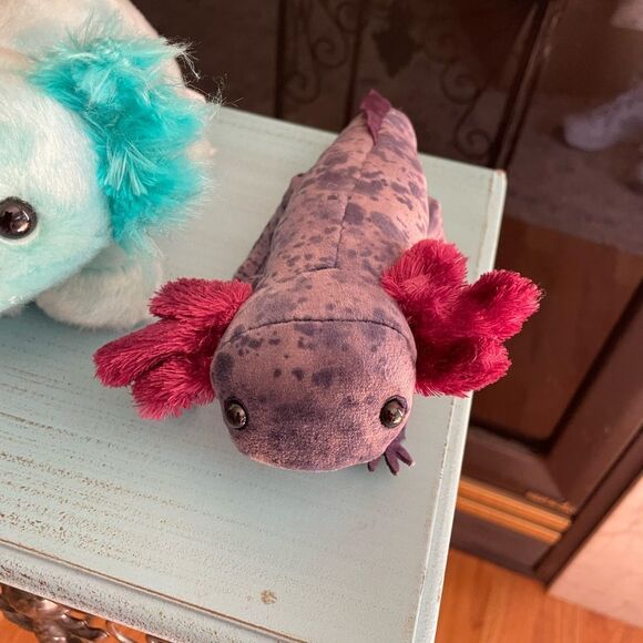 AXOLOTL Build a Bear Teal Blue Plush and Folkmanis AXOLOTL Plush - Picture 5 of 13